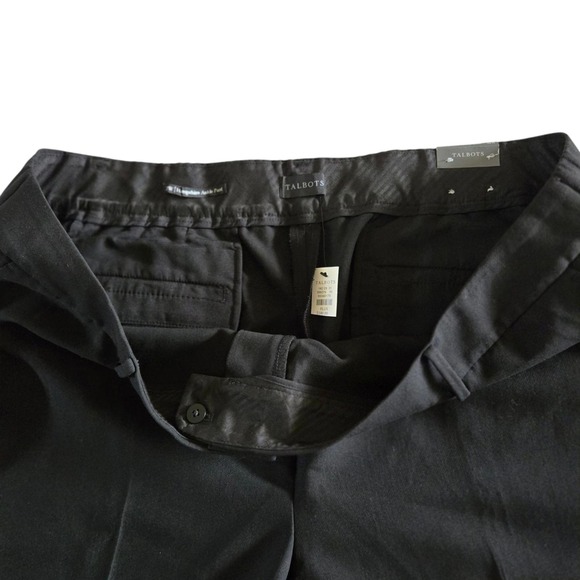 Talbots Womens Black Straight Leg Dress Pants Stretch Comfort Size 16 NEW - Picture 9 of 12
